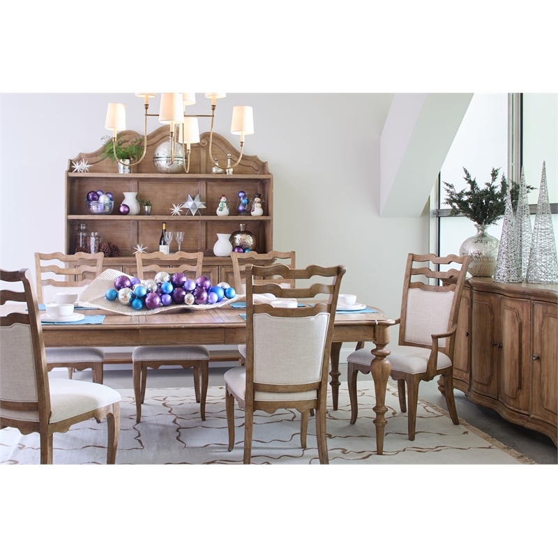 Pulaski Weston Hills Leg Dining Table in Flax Seed