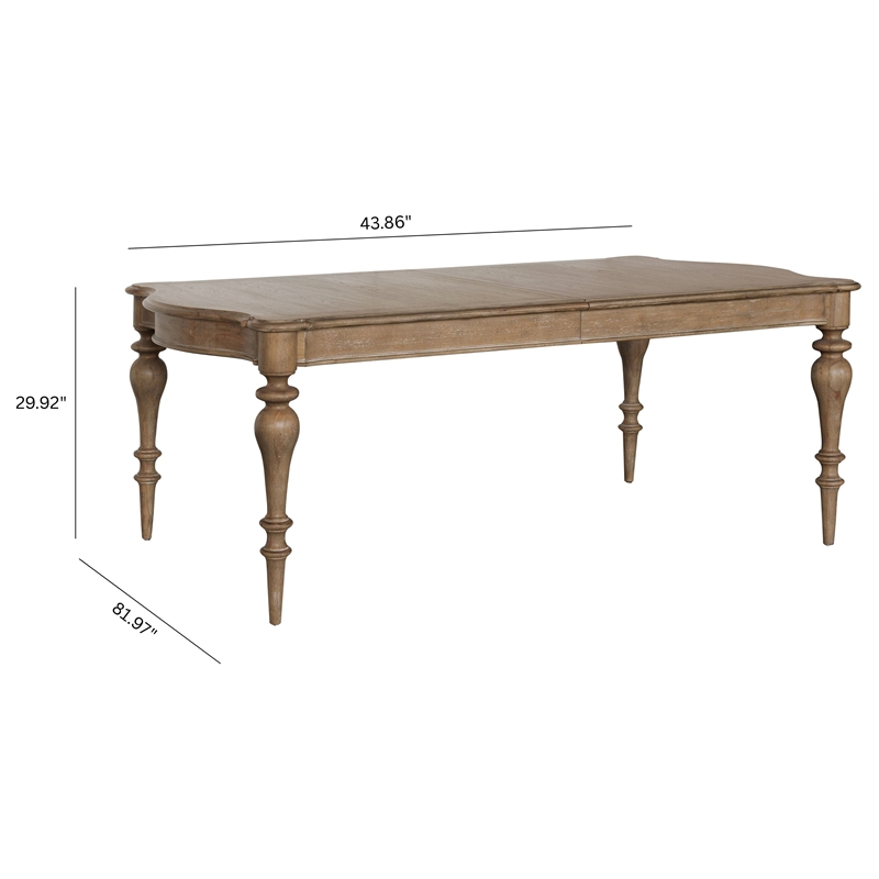 Pulaski Weston Hills Leg Dining Table in Flax Seed