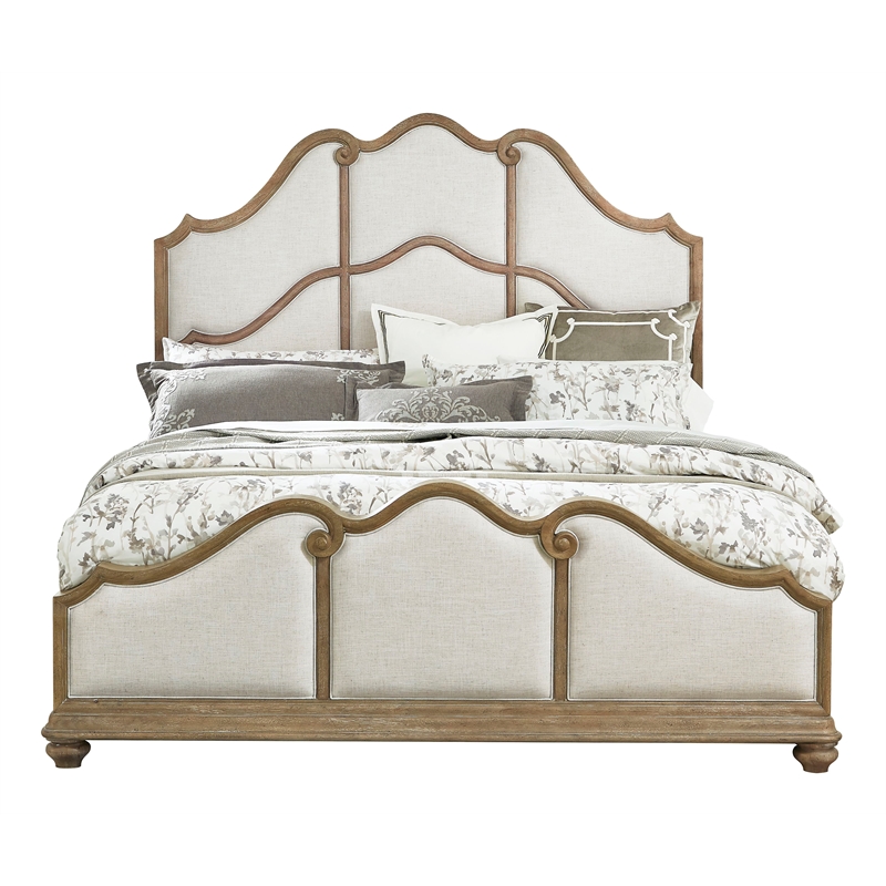 Pulaski Weston Hills Queen Upholstered Bed in Flax Seed