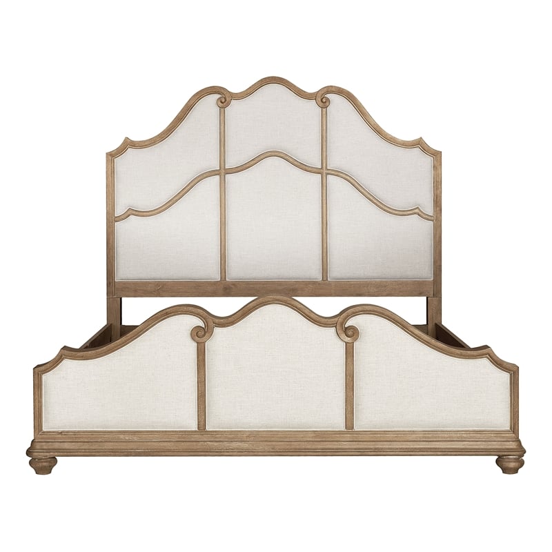 Pulaski Weston Hills Queen Upholstered Bed in Flax Seed