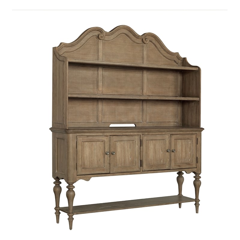 Pulaski Weston Hills Sideboard And Hutch in Flax Seed