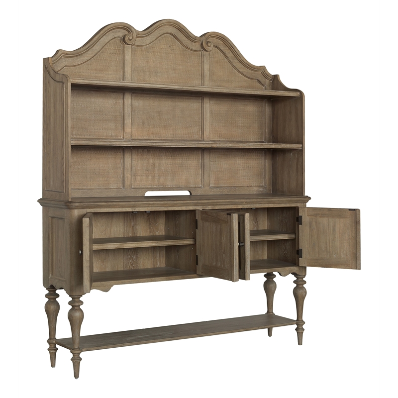 Pulaski Weston Hills Sideboard And Hutch in Flax Seed