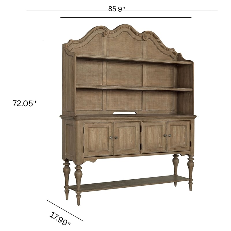 Pulaski Weston Hills Sideboard And Hutch in Flax Seed