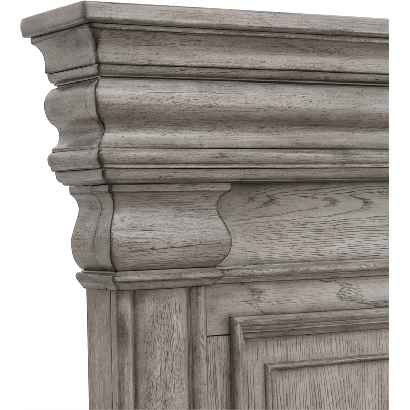Pulaski Madison Ridge King Panel Bed W/ Blanket Chest Footboard in Taupe
