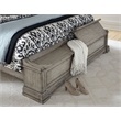 Pulaski Madison Ridge King Panel Bed W/ Blanket Chest Footboard in Taupe