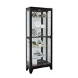 Hardwood Side-Entry 5 Shelf Curio Cabinet in Onyx Black by Pulaski Furniture