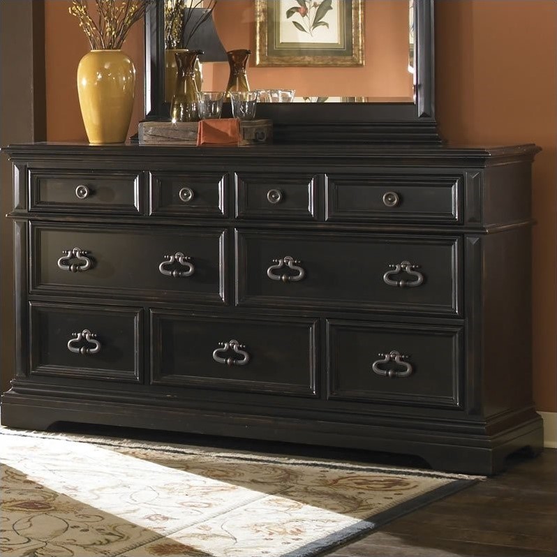 Pulaski Brookfield 9 Drawer Dresser in Ebony Finish 993100