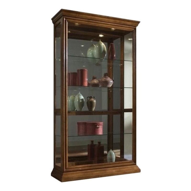 pulaski curio cabinet sliding door