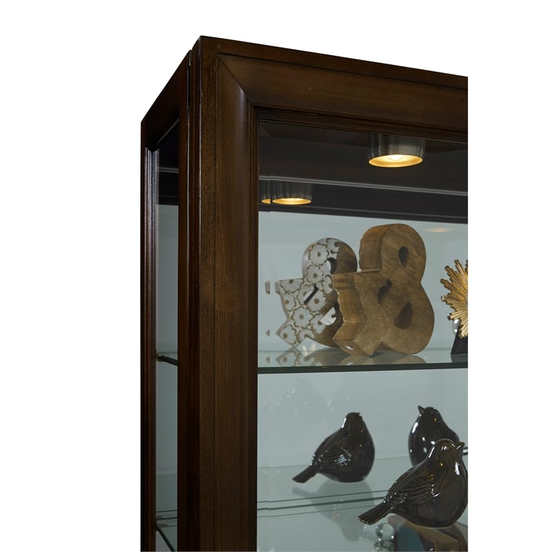 Pulaski Chocolate Cherry 46 Inch Wide Curio Cabinet 20661