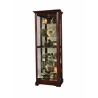 Hardwood Mirrored Curio Cabinet in Victorian Cherry Finish by Pulaski Furniture