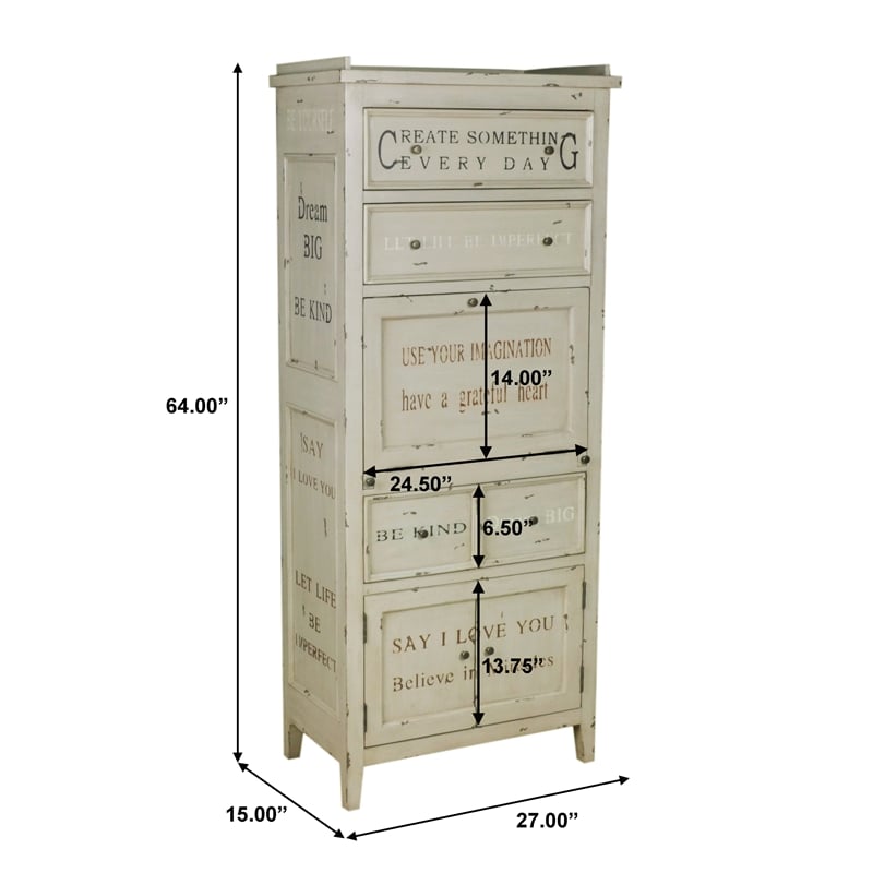 Pulaski Accents Coastal Multi-Functional Wood Cabinet in Cream | Cymax