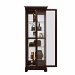 Harwood Curio Display Cabinet in Cherry Brown Finish by Pulaski Furniture