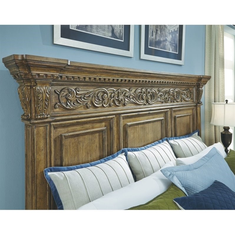 Pulaski Stratton Queen Panel Bed In Acacia 737170 171 172 Kit Pulaski Stratton Queen Panel Bed In Acacia