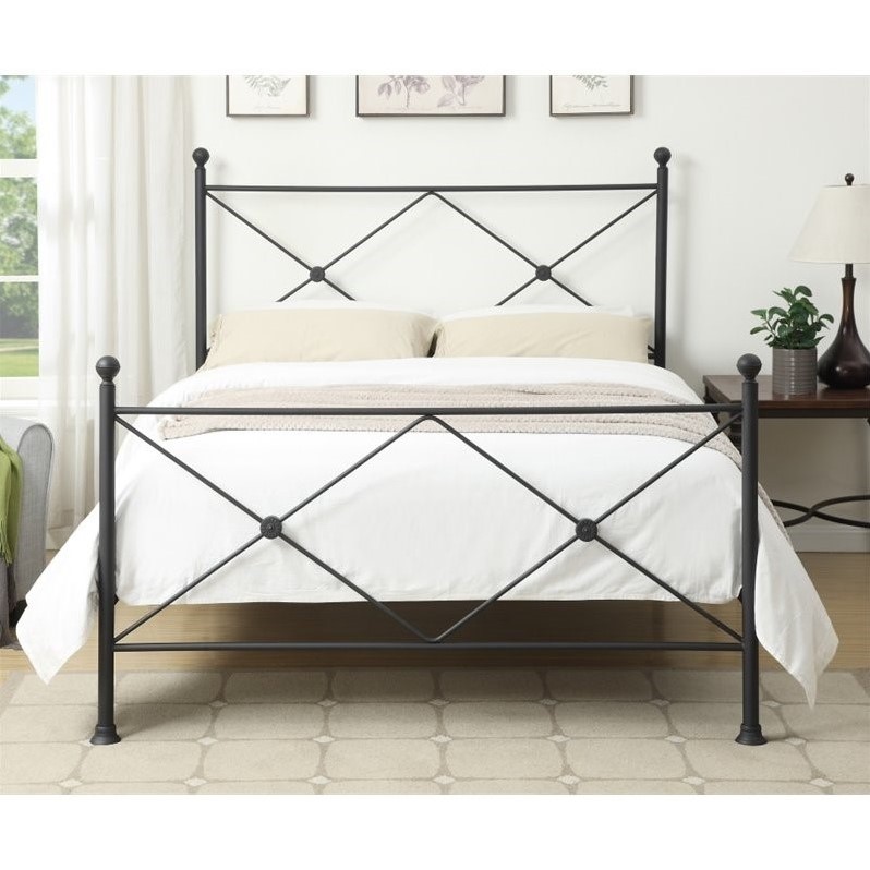 Pulaski All N One Queen X Metal Bed In Black Ds 2643 290 Pulaski All N One Queen X Metal Bed In Black