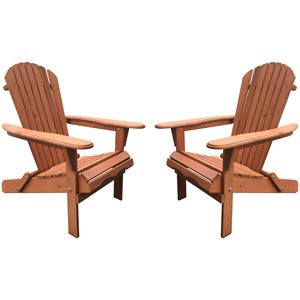 w unlimited oceanic wooden patio adirondack chair (set of 2)