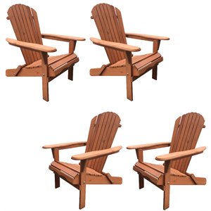 w unlimited oceanic wooden patio adirondack chair (set of 4)