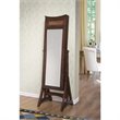 W Unlimited Classic Long Wooden Jewelry Cheval Mirror Cabinet Armoire in Brown