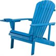 W Unlimited Earth Patio Adirondack Chair with Cup Holder in Sky Blue (Set of 2)