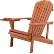 W Unlimited Earth Patio Adirondack Chair with Cup Holder in Walnut (Set of 2)