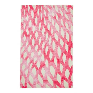 feizy garcia 8' x 11' eco friend outdoor fabric area rug in coral pink/ivory