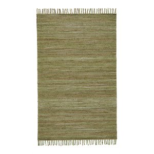 feizy crestwood 8' x 10' hand braided flatweave dhurrie area rug in moss green