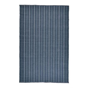 feizy coastal layers 5' x 8' outdoor fabric area rug in pacific blue