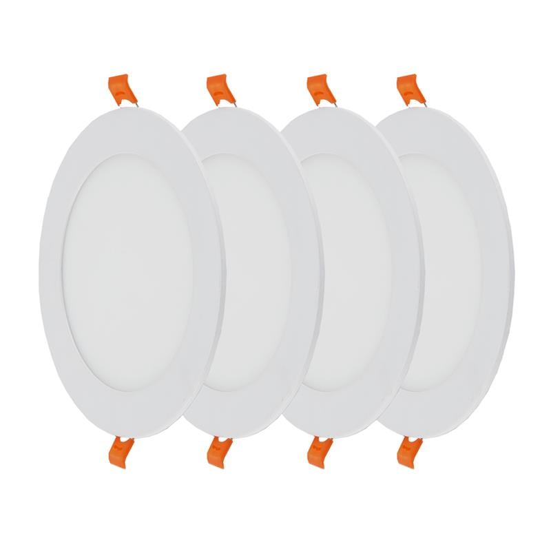 6-in White Integrated LED Recessed Downlight 4 pack