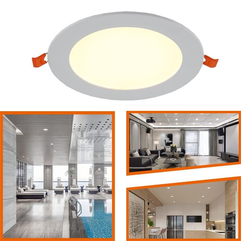 6-in White Integrated LED Recessed Downlight 4 pack