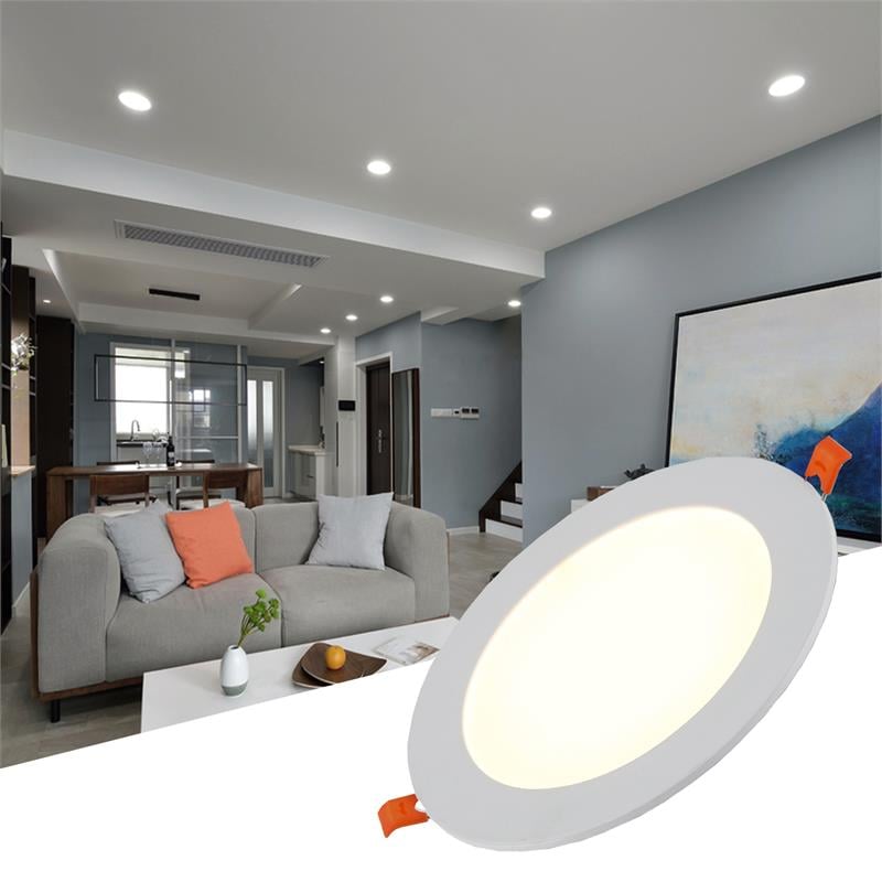 6-in White Integrated LED Recessed Downlight 4 pack
