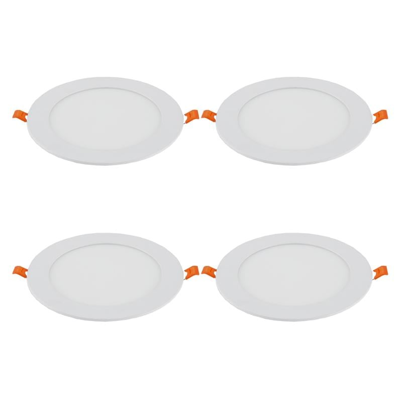 6-in White Integrated LED Recessed Downlight 4 pack
