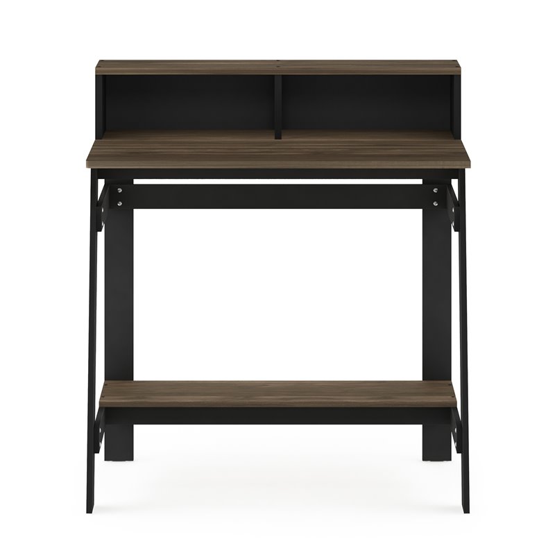 Furinno Wood SIMPLISTIC A Frame Computer Desk in Columbia Walnut