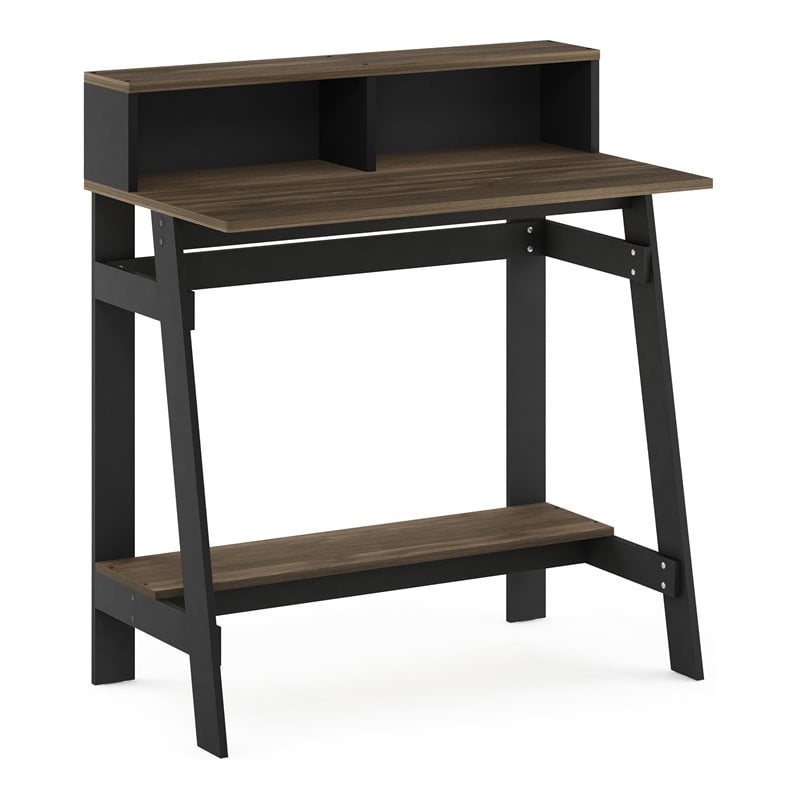 Furinno Wood SIMPLISTIC A Frame Computer Desk in Columbia Walnut