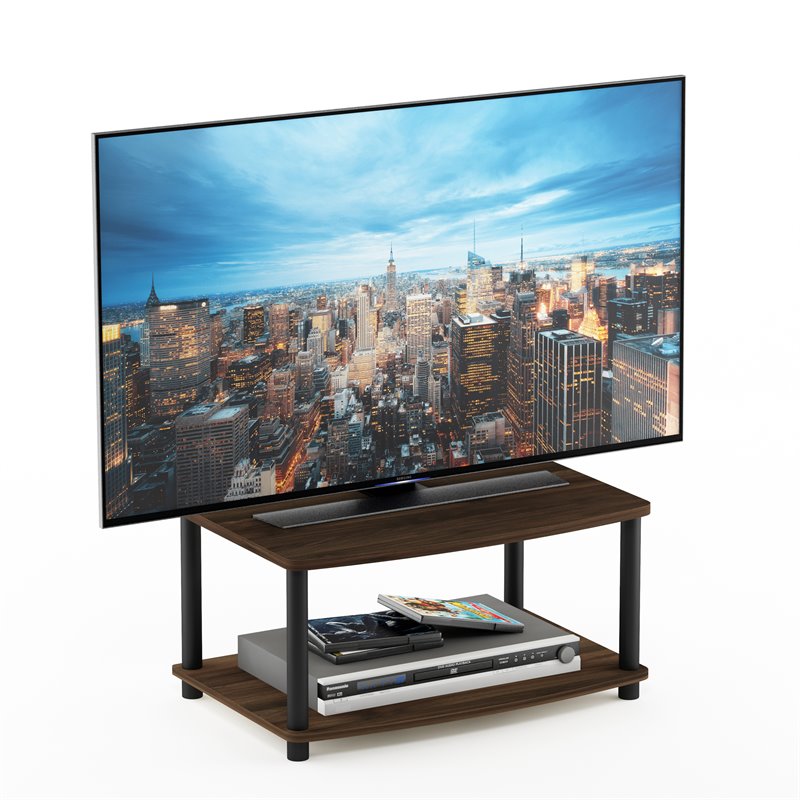 Furinno TURN-N-TUBE No Tools Wood Elevated TV Stand for TV up to 25