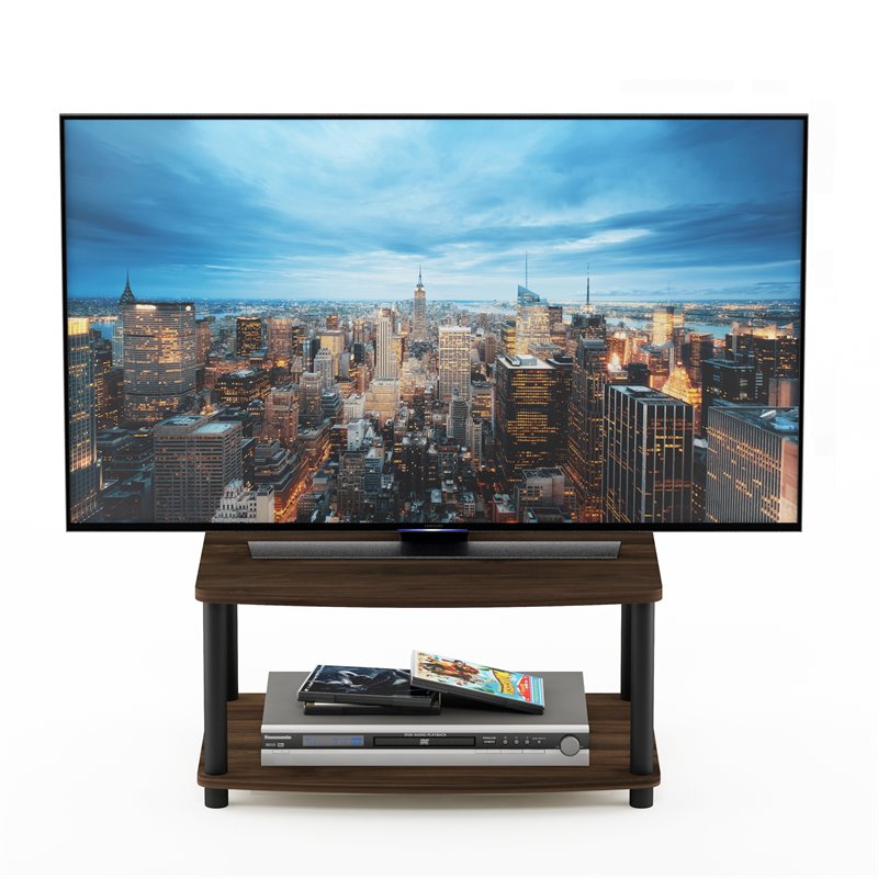 Furinno TURN-N-TUBE No Tools Wood Elevated TV Stand for TV up to 25
