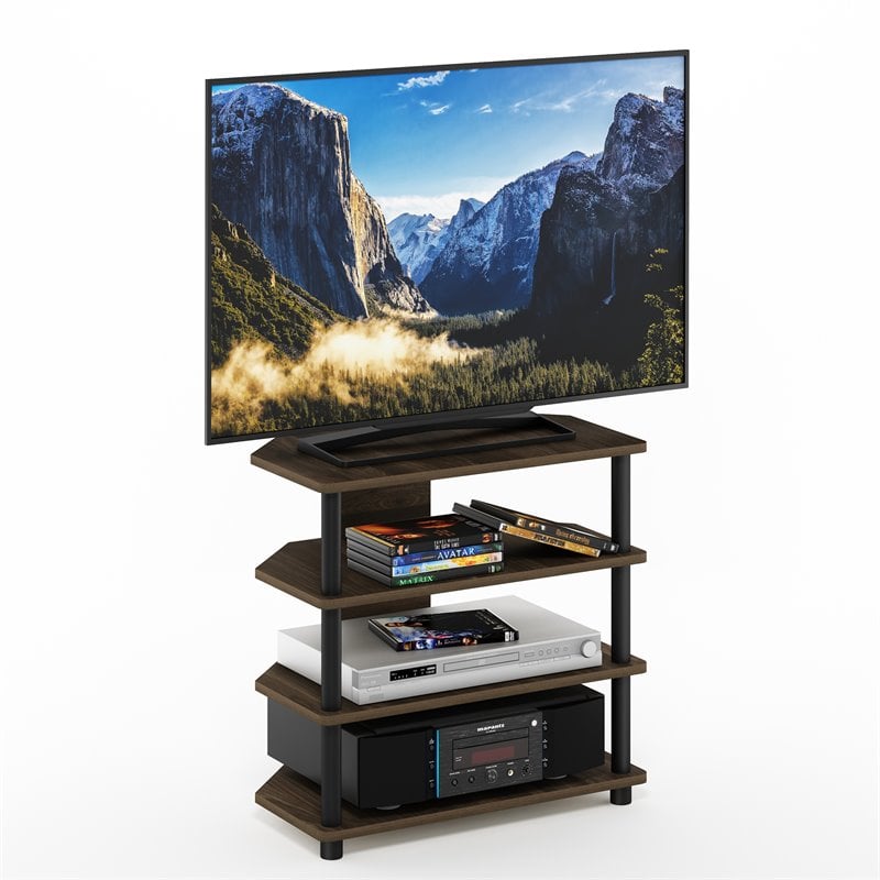Furinno ECON Wood 4-Tier Petite TV Stand for TV up to 25