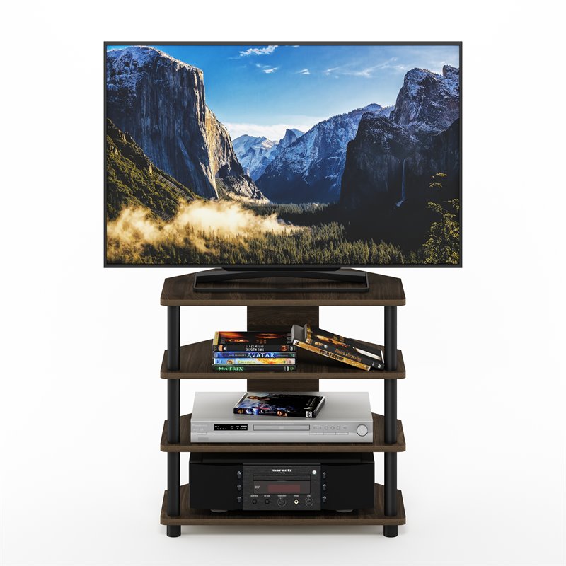 Furinno ECON Wood 4-Tier Petite TV Stand for TV up to 25
