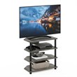 Furinno ECON Wood 4-Tier Petite TV Stand for TV up to 25
