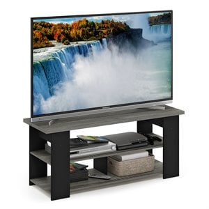 Furinno JAYA Engineered Wood TV Stand for TV up to 55&quot in French Oak Gray/Black