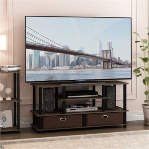 Furinno JAYA Engineered Wood TV Stand for TVs up to 55&quot in Columbia Walnut
