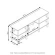 Furinno TURN-N-TUBE Wood 3-Tier Wide Shelf TV Stand for TV up to 47