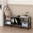 Furinno TURN-N-TUBE Wood 3-Tier Wide Shelf TV Stand for TV up to 47