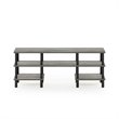 Furinno TURN-N-TUBE Wood 3-Tier Wide Shelf TV Stand for TV up to 47