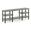 Furinno TURN-N-TUBE Wood 3-Tier Wide Shelf TV Stand for TV up to 47