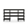 Furinno TURN-N-TUBE Wood 4-Tier Wide Shelf TV Stand for TV up to 47