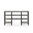 Furinno TURN-N-TUBE Wood 4-Tier Wide Shelf TV Stand for TV up to 47