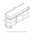 Furinno TURN-N-TUBE Wood 4-Tier Wide Shelf TV Stand for TV up to 47