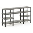 Furinno TURN-N-TUBE Wood 4-Tier Wide Shelf TV Stand for TV up to 47