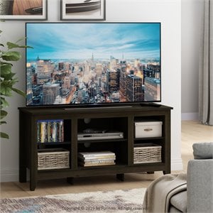 Furinno JENSEN Engineered Wood TV Stand for TV up to 55&quot in Espresso