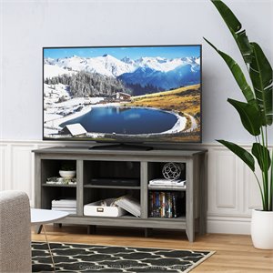 Furinno JENSEN Engineered Wood TV Stand for TV up to 55&quot in French Oak Gray