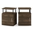Furinno JAYA Engineered Wood End Table in Columbia Walnut/Black (Set of 2)